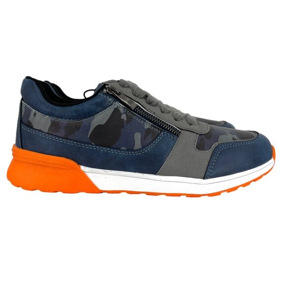 NWOB American Exchange Men's Bowen Sneaker Multicolor Zip/Lace up Low Top Size 9 - Picture 1 of 13